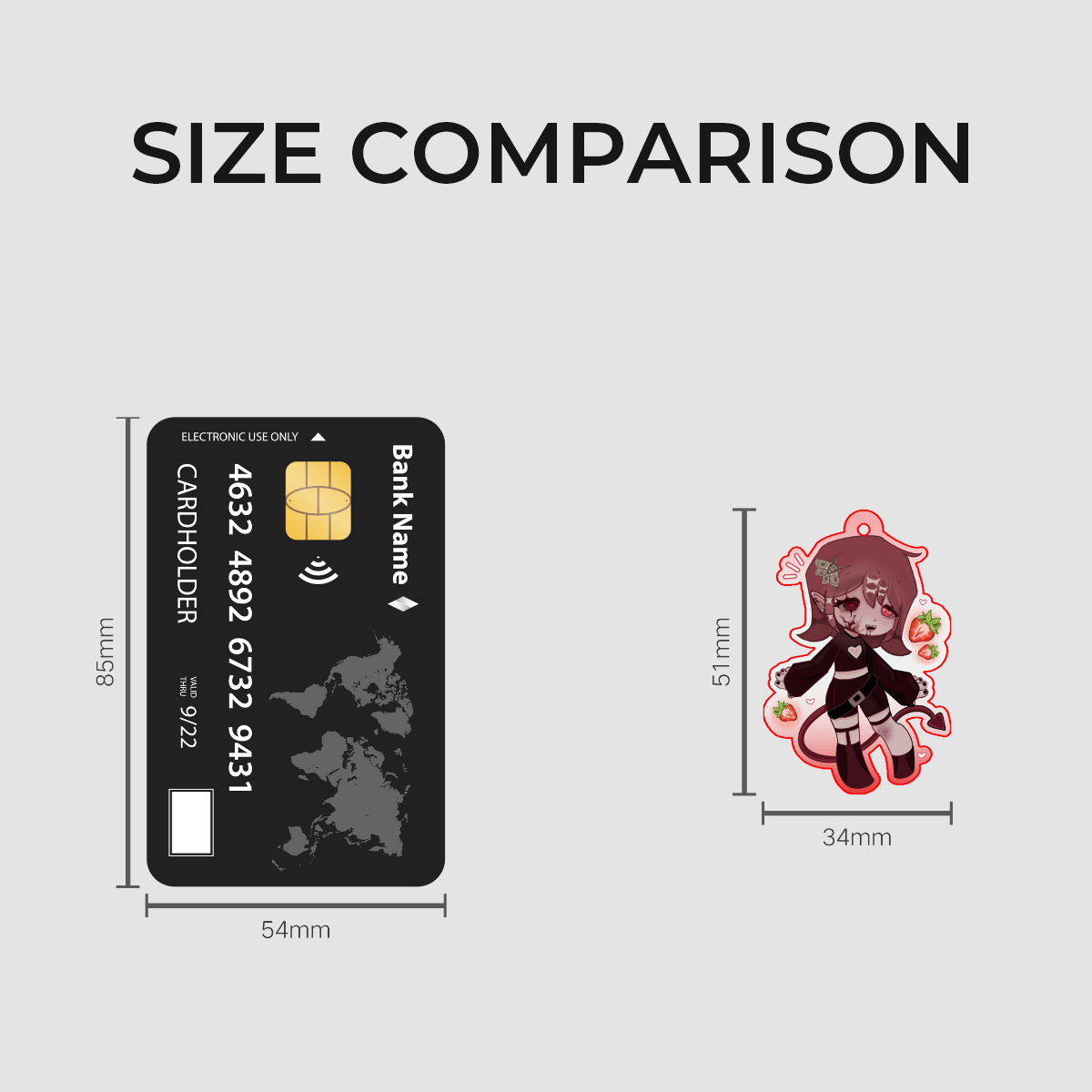 Reddy (Sona) Colored Edge Acrylic Keychains