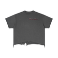 Vintage Wash Boxy Distressed Hem T-Shirt