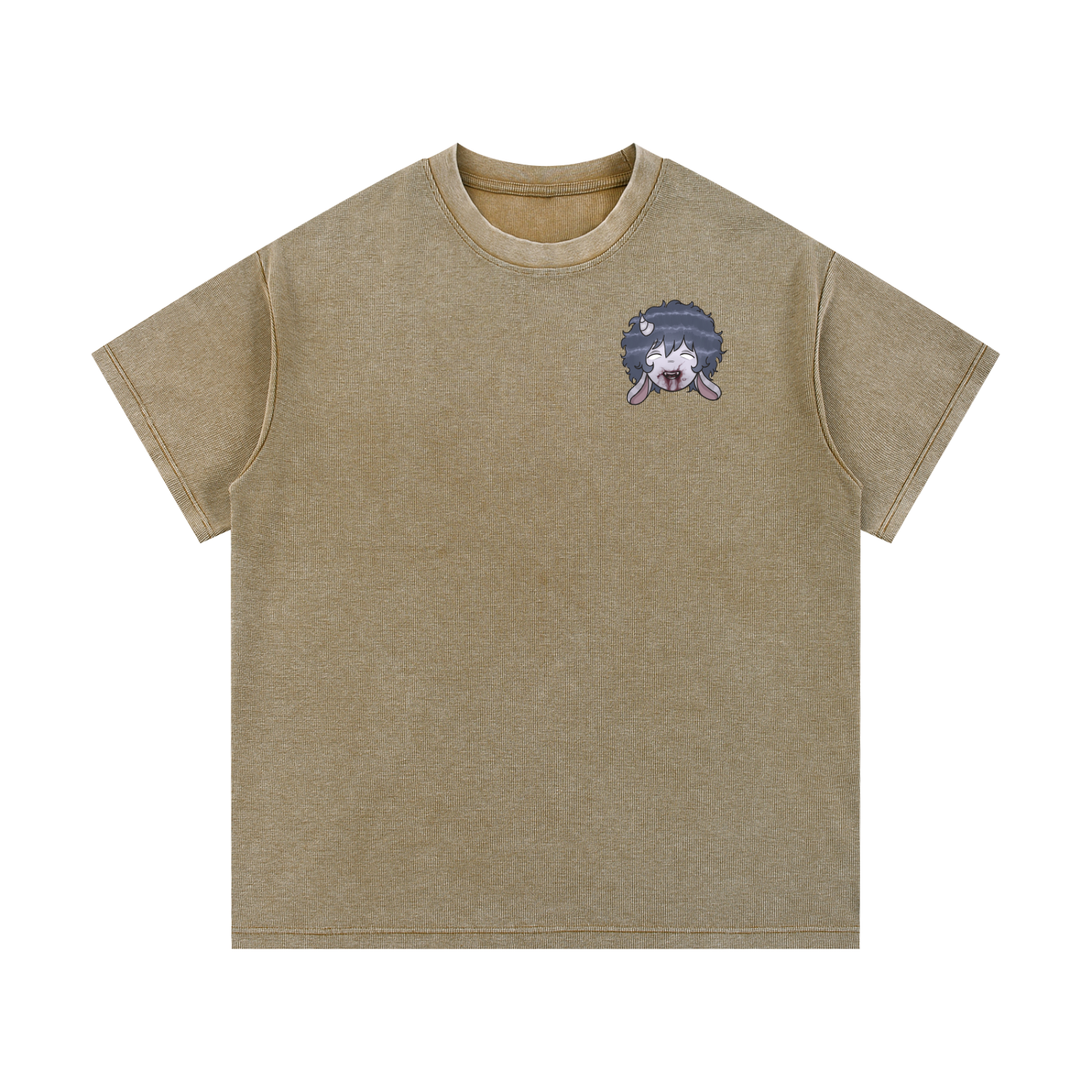 Mineral Wash Waffle Knit T-Shirt