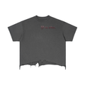 Vintage Wash Boxy Distressed Hem T-Shirt