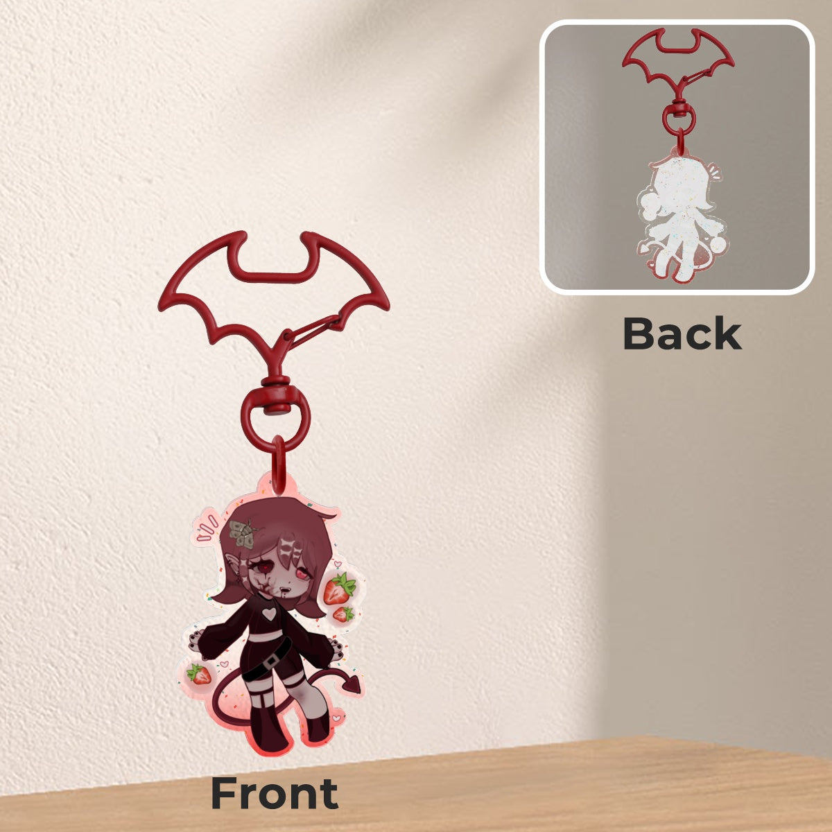 Reddy (Sona) Colored Edge Acrylic Keychains