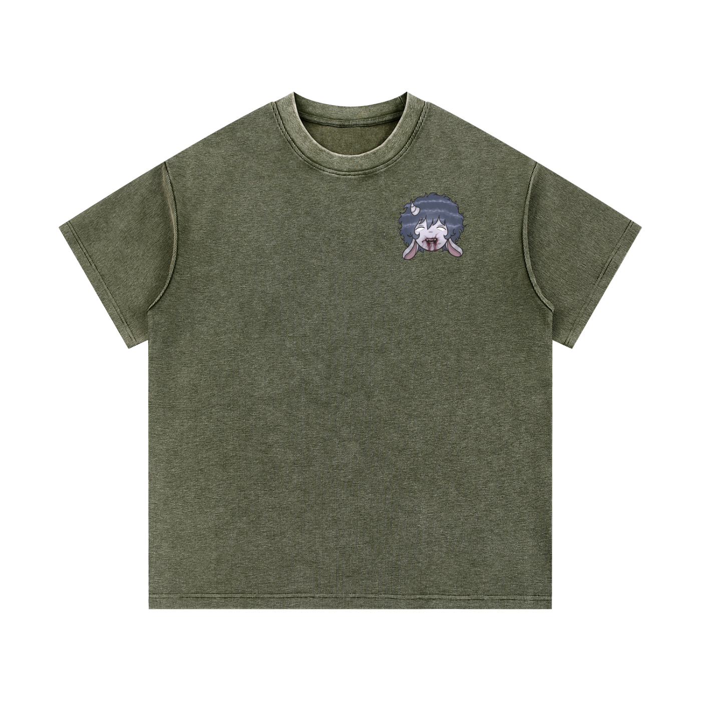 Mineral Wash Waffle Knit T-Shirt
