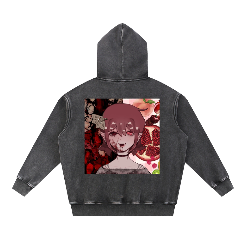 Snow Wash Fleece Oversize Hoodie