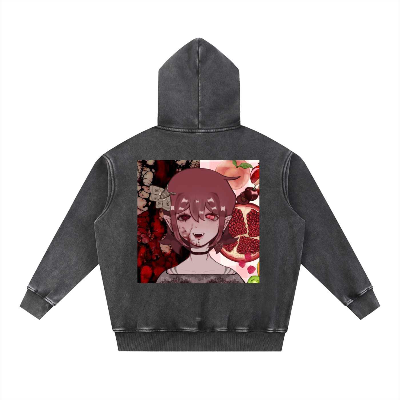 Snow Wash Fleece Oversize Hoodie