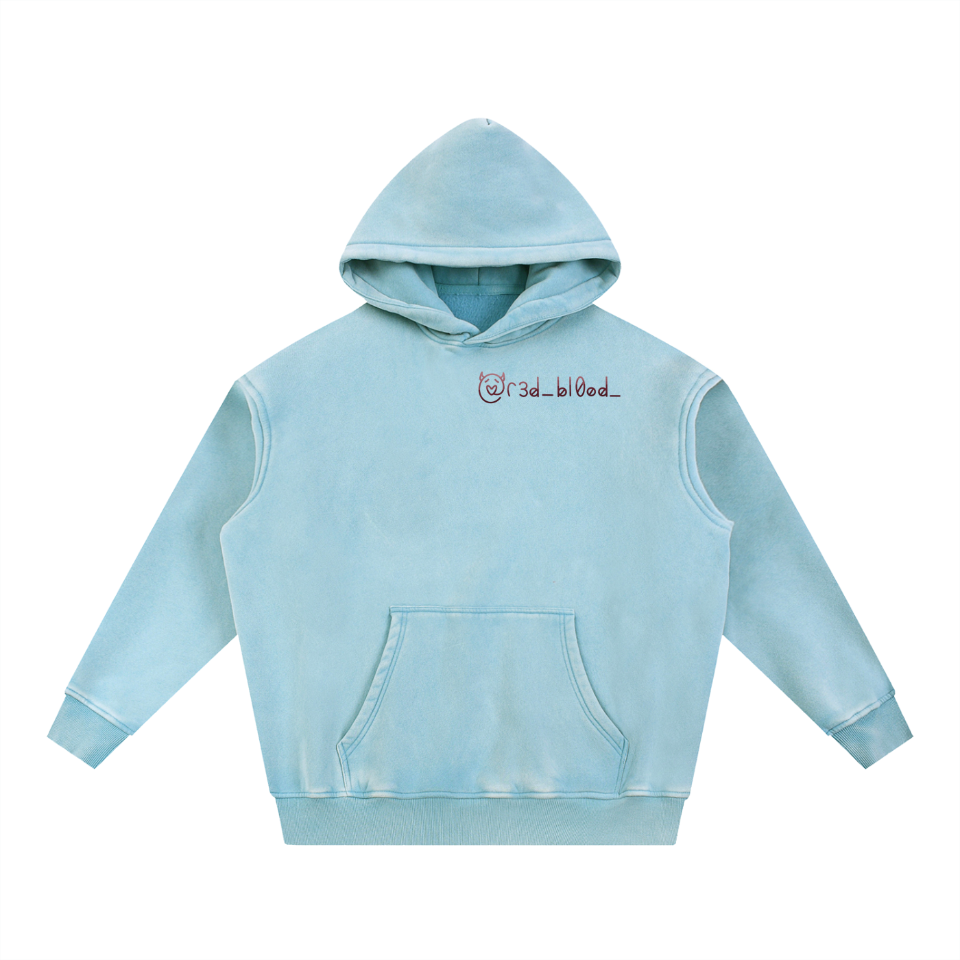 Snow Wash Fleece Oversize Hoodie