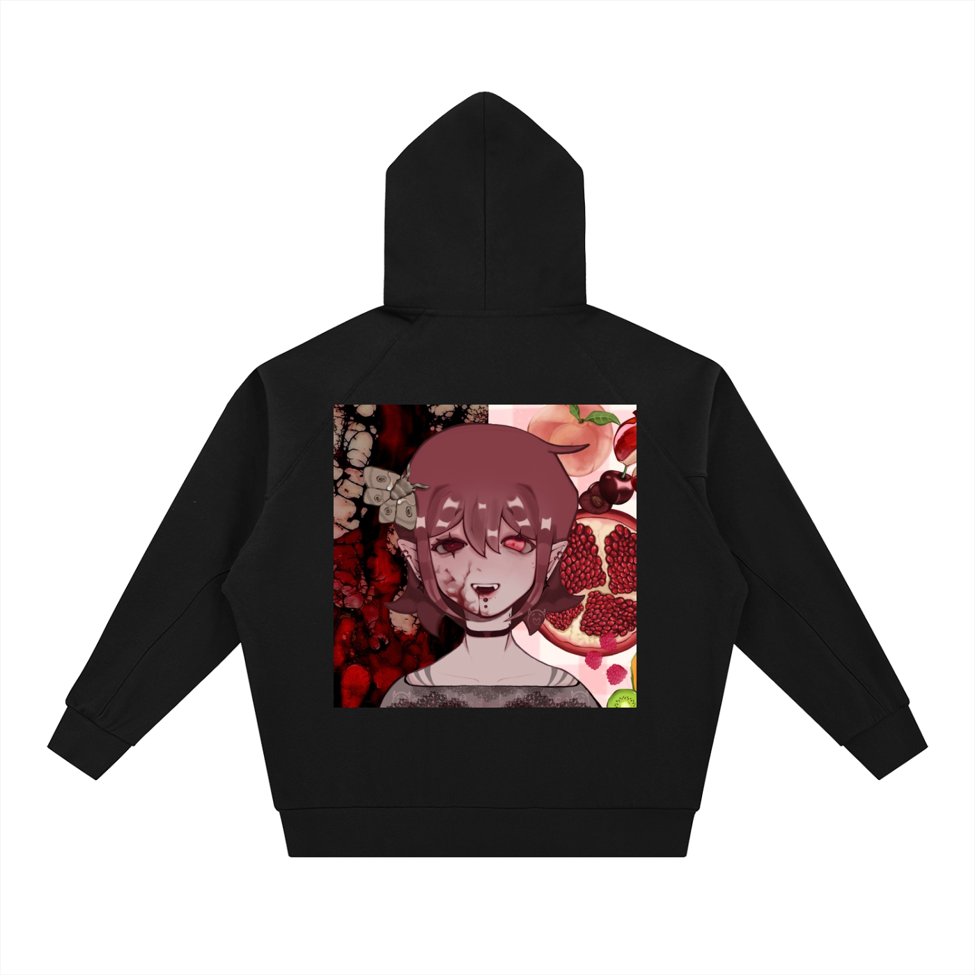 Dolman Sleeve Zip-Through Fleece  Hoodie