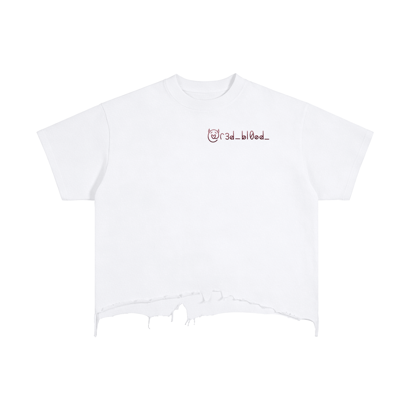 Vintage Wash Boxy Distressed Hem T-Shirt